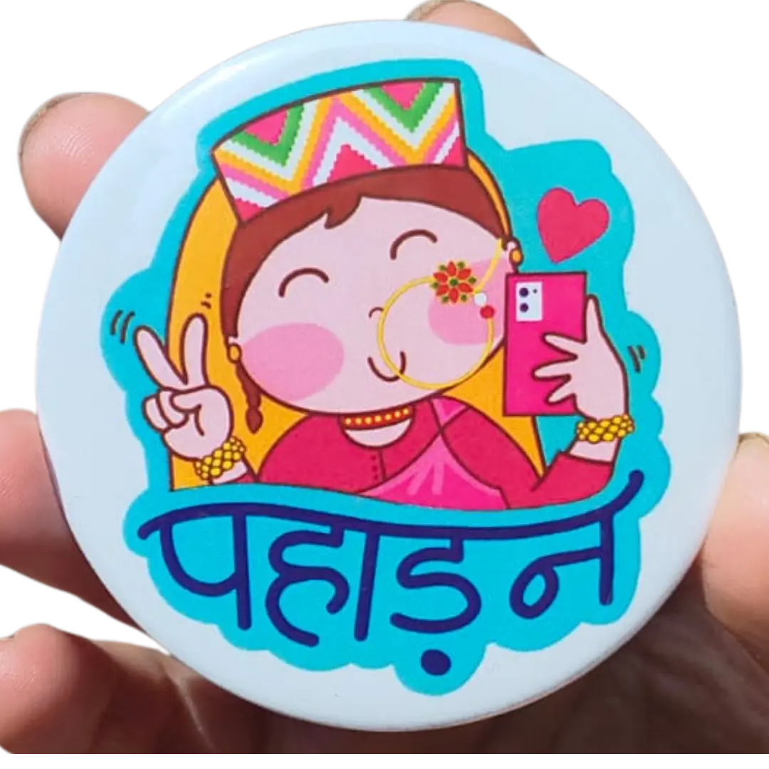 Pahadan Pin Back Button Badge