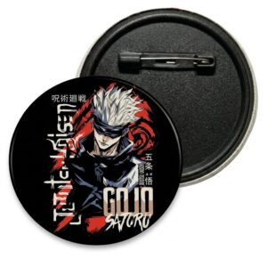 Satoru Gojo Pin Back Button Badge