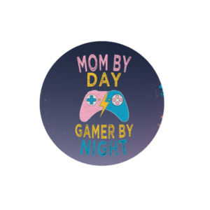 Gamer Mom Pin Back Button Badge