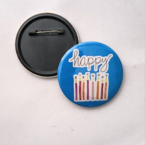 Boy Happy Birthday pin back button badge for birthday parties kids celebrations return gifts and customized badge maker in Delhi