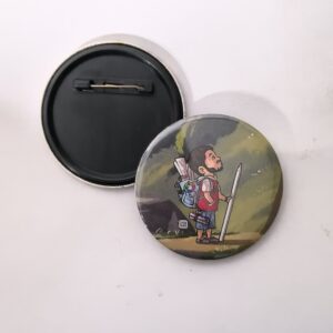 Hiker adventure travel pin back button badge for trekking mountain lovers backpackers and customized badge maker in Delhi