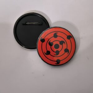 Sharingan Naruto anime pin back button badge for anime fans manga lovers cosplay accessories and customized badge maker in Delhi
