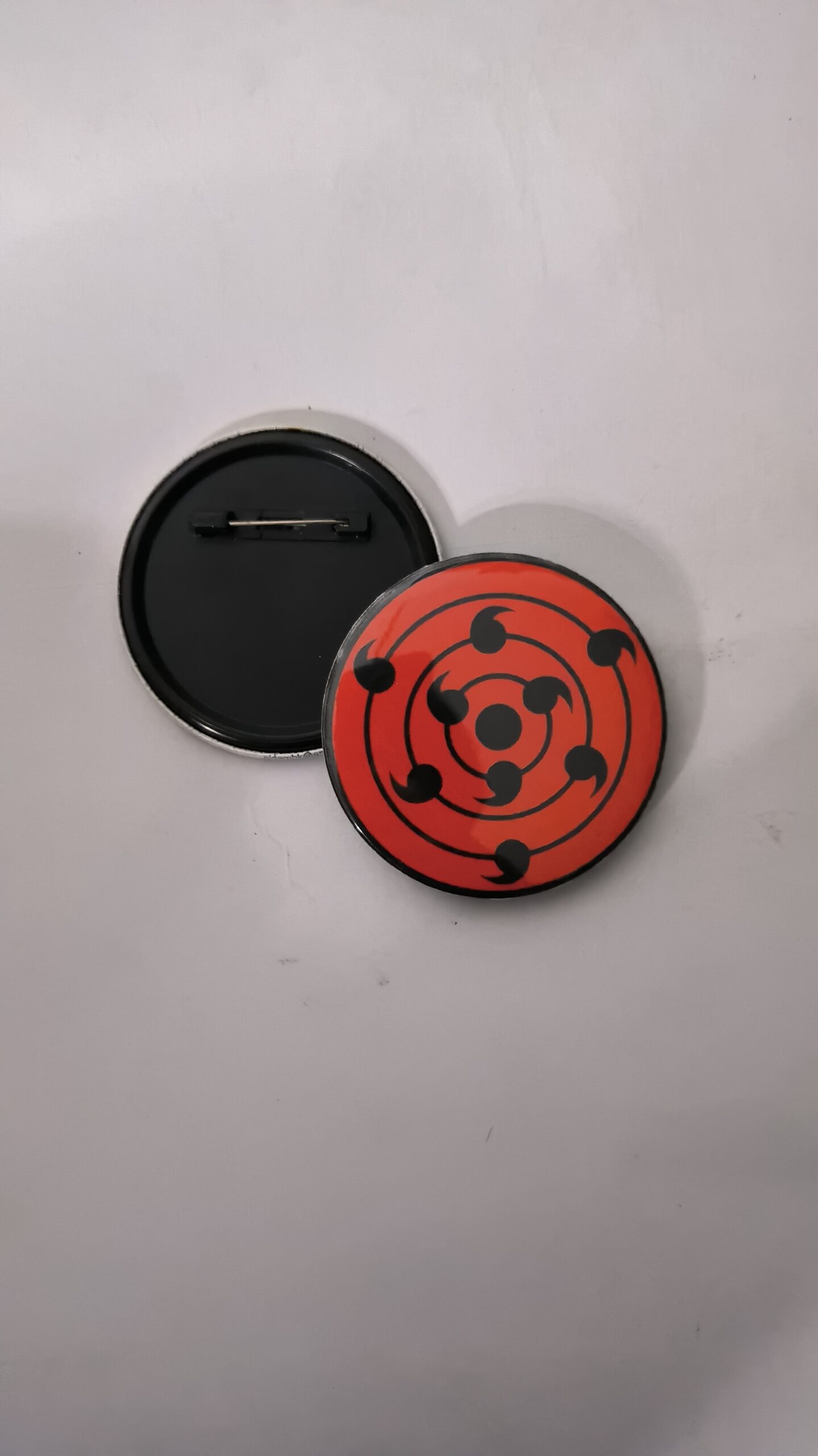 Sharingan Naruto anime pin back button badge for anime fans manga lovers cosplay accessories and customized badge maker in Delhi