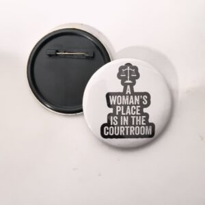 Women empowerment awareness pin back button badge for gender equality social campaigns feminism events and customized badge maker in Delhi