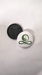 Yin Yang mental health awareness pin back button badge for positivity mindfulness balance and self care in Delhi